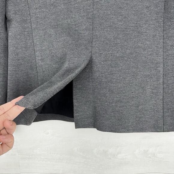 J.Crew Going Out Blazer Size 8 Tall Gray Open Front Stretch Knit Twill Office - Picture 11 of 16